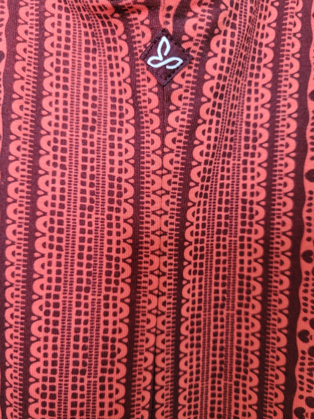 Prana Rebecca Coral Strappy Midi Dress with Geometric Print Size Medium - Picture 6 of 10